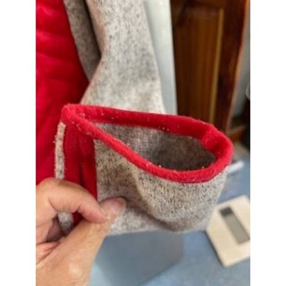 Xersion Women's Large Red & Gray Full-Zip HIDE AWAY‎ HOOD Jacket With Thumbholes - Picture 12 of 16